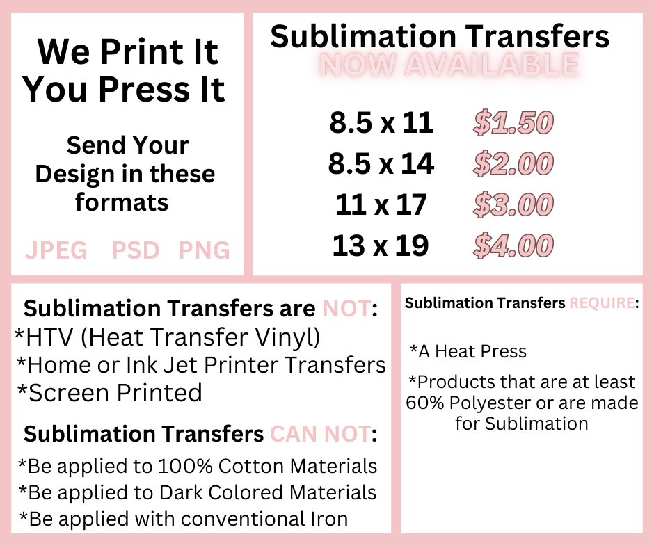 Sublimation Transfers
