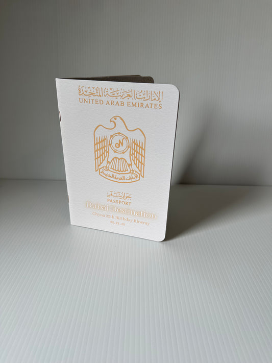 Passport Itinerary Booklet