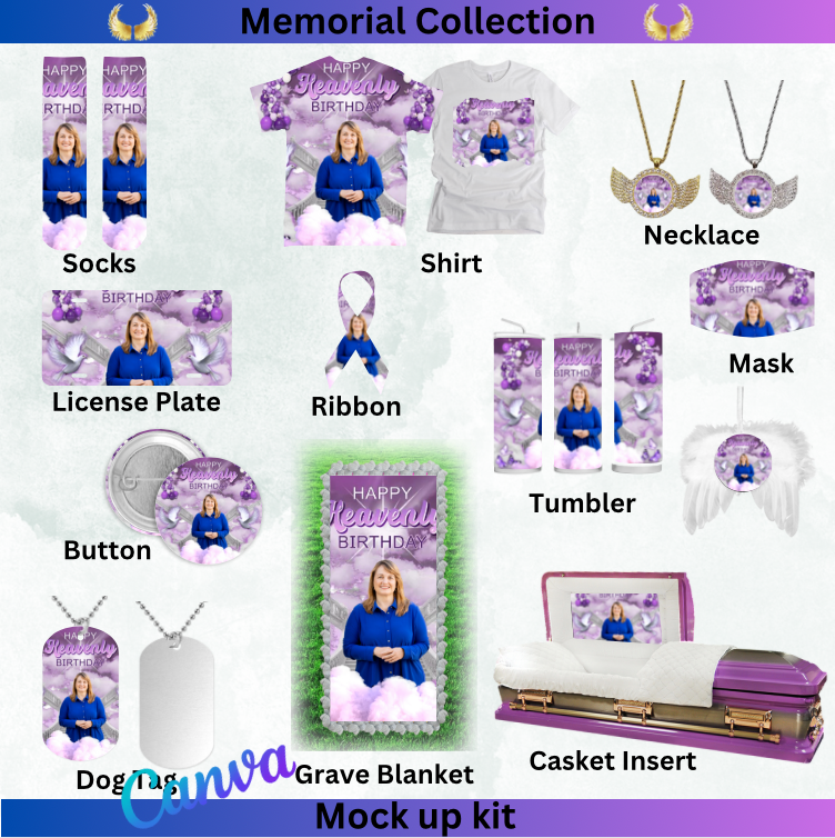 Editable Memorial Mock Up Kit