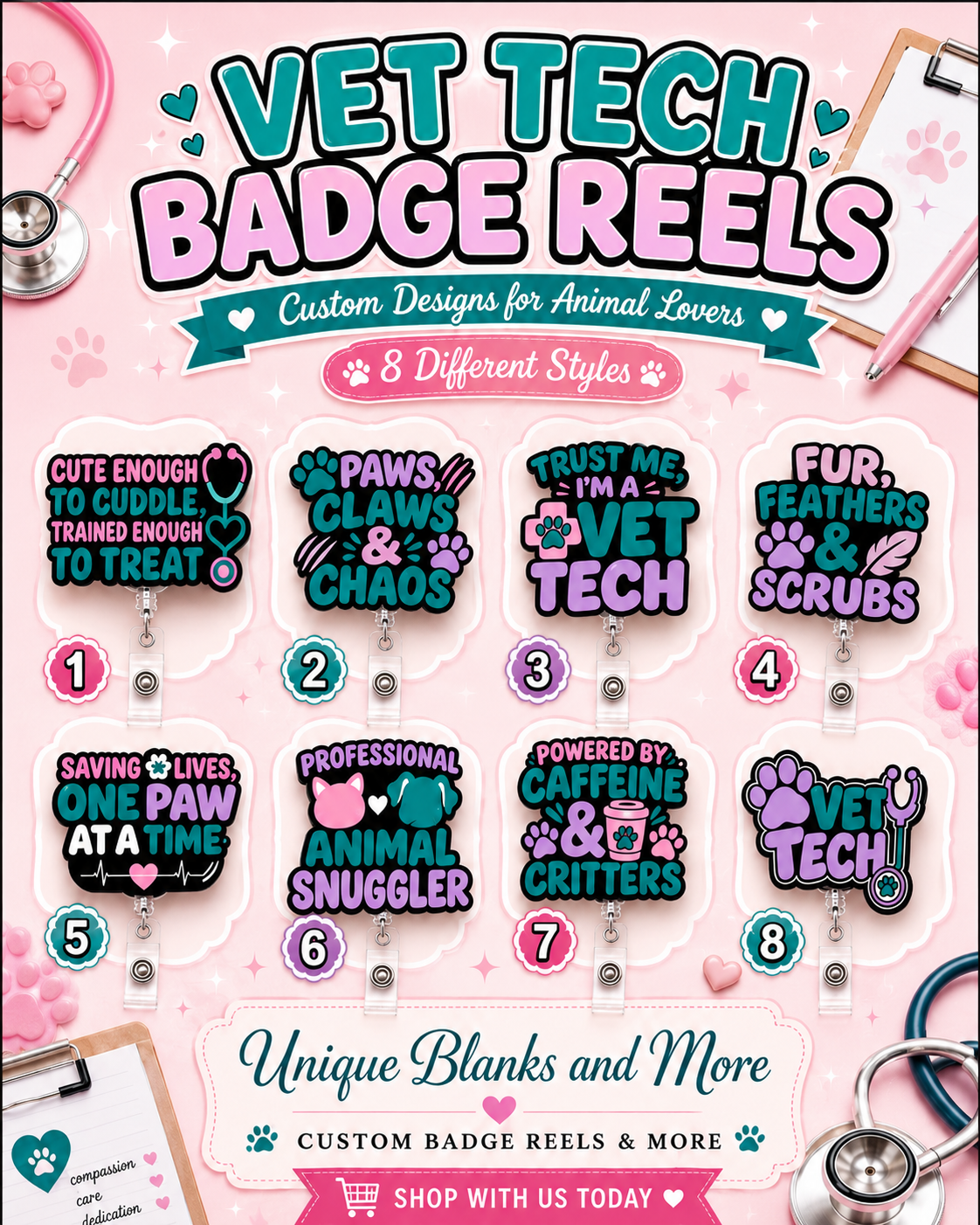 Vet Tech Badge Reel