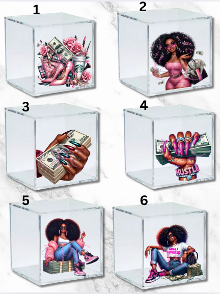 Personalized Acrylic Smash Piggy Bank Savings Challenge