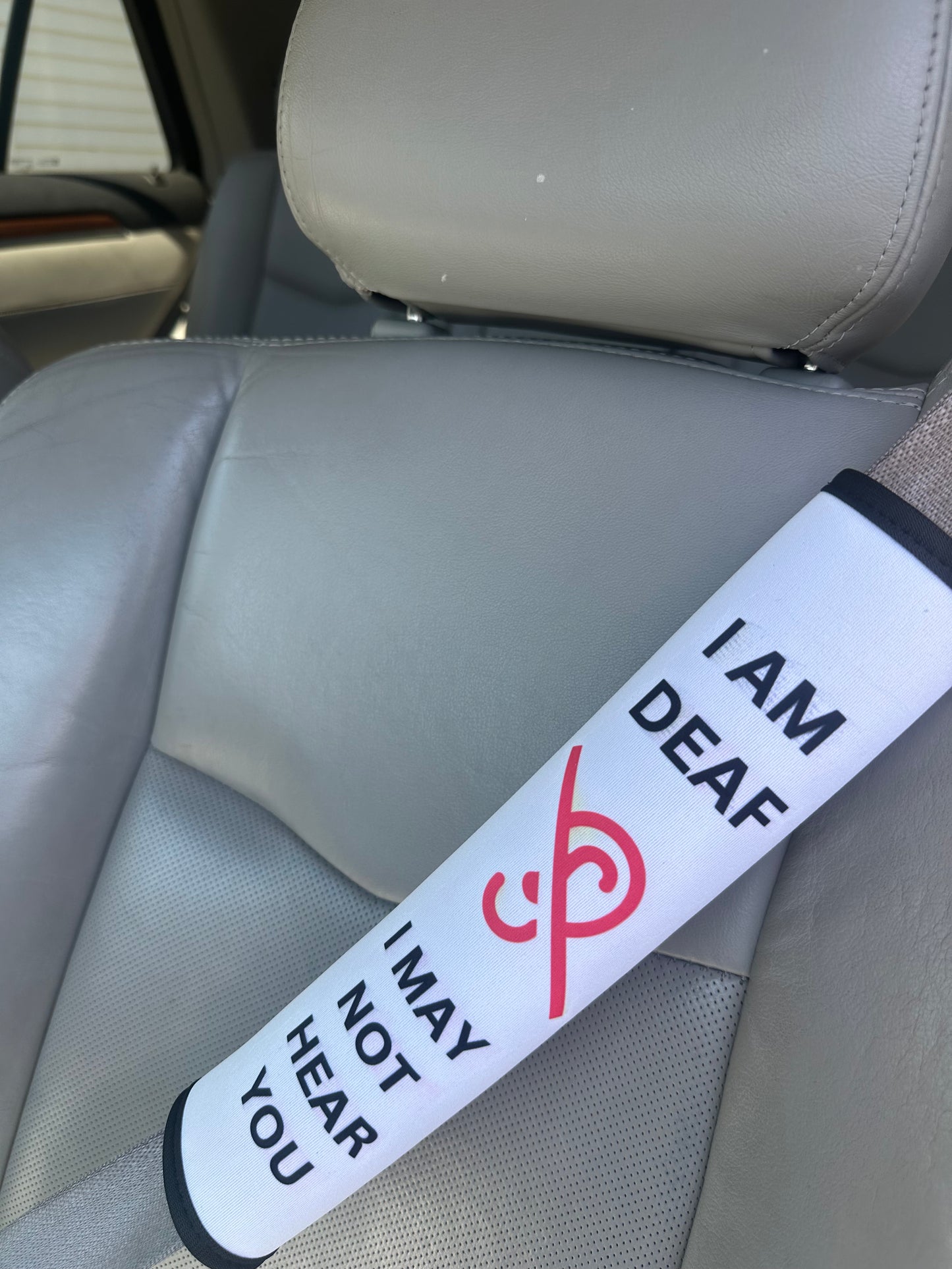 Custom Medical Alert Seatbelt Cover