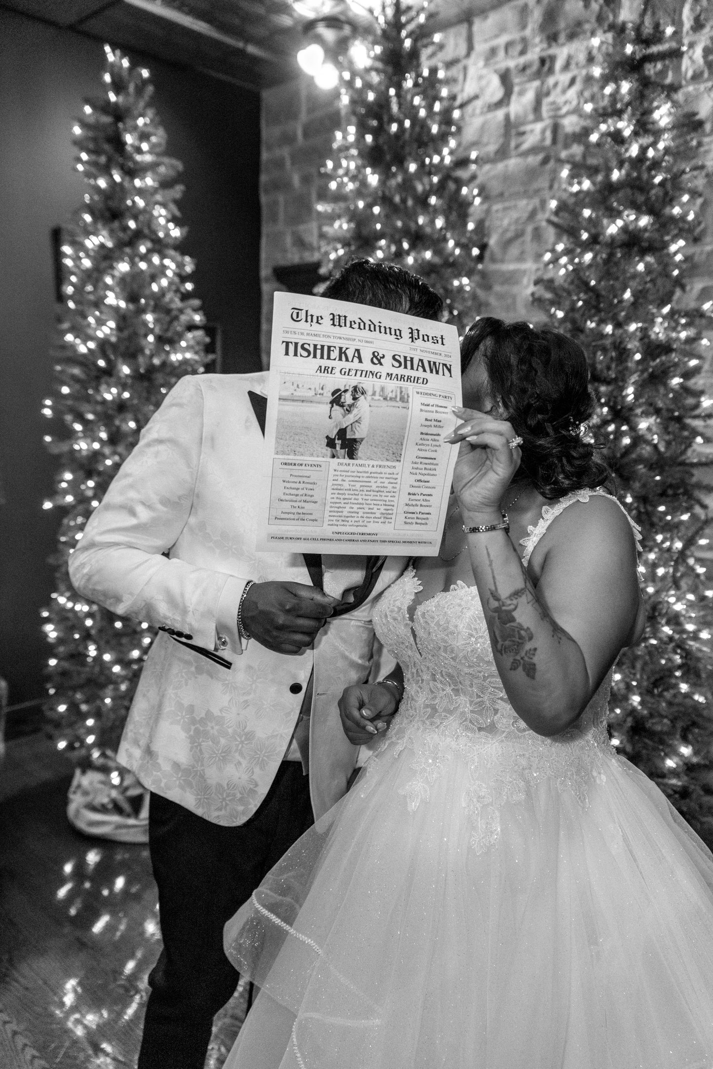 Custom Wedding Newspaper Program