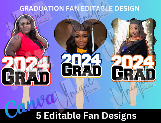 Editable Graduation Fan Design