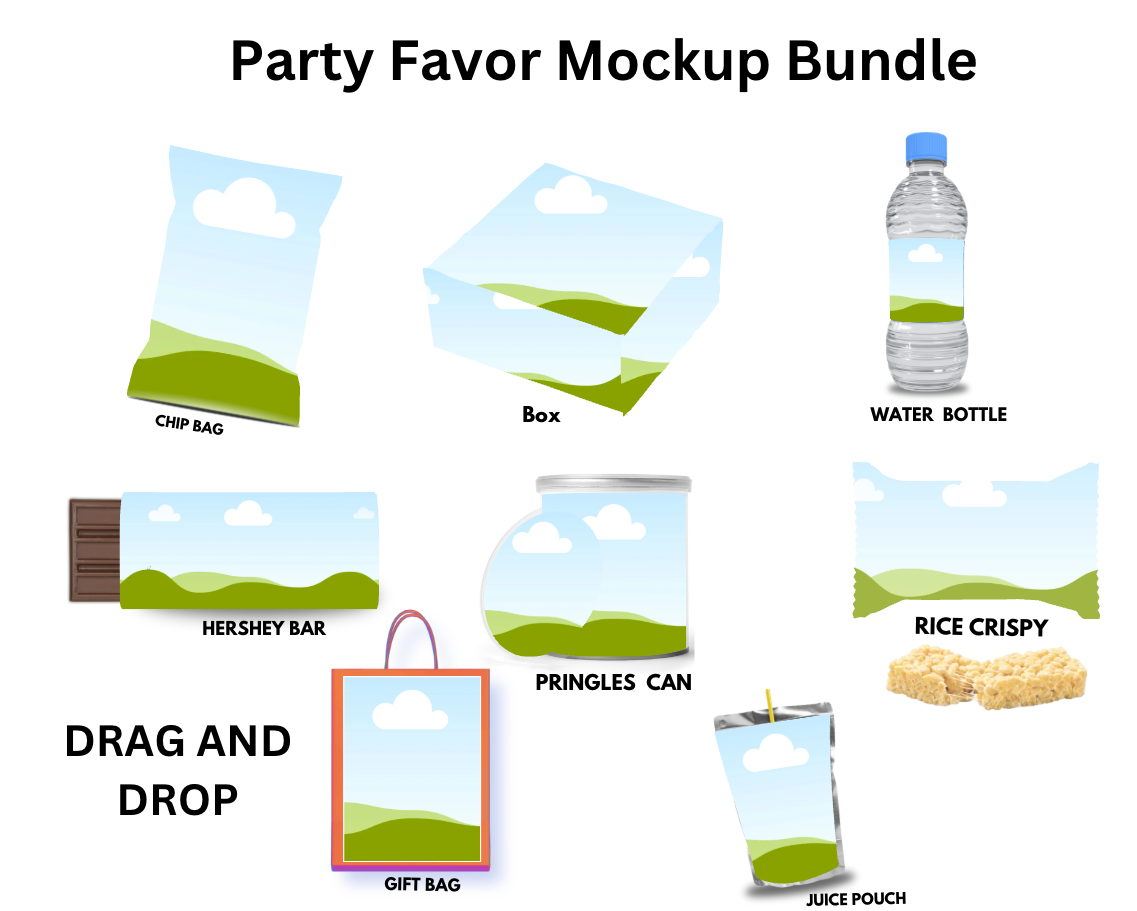 Blank Editable Party Favor Template