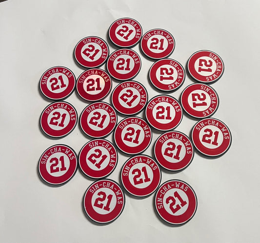 Custom 3D Printed Team Coasters with Holder