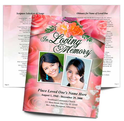 Custom Funeral Large Booklet | Personalized Memorial