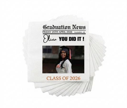 Custom Graduation Party Napkins | Personalized