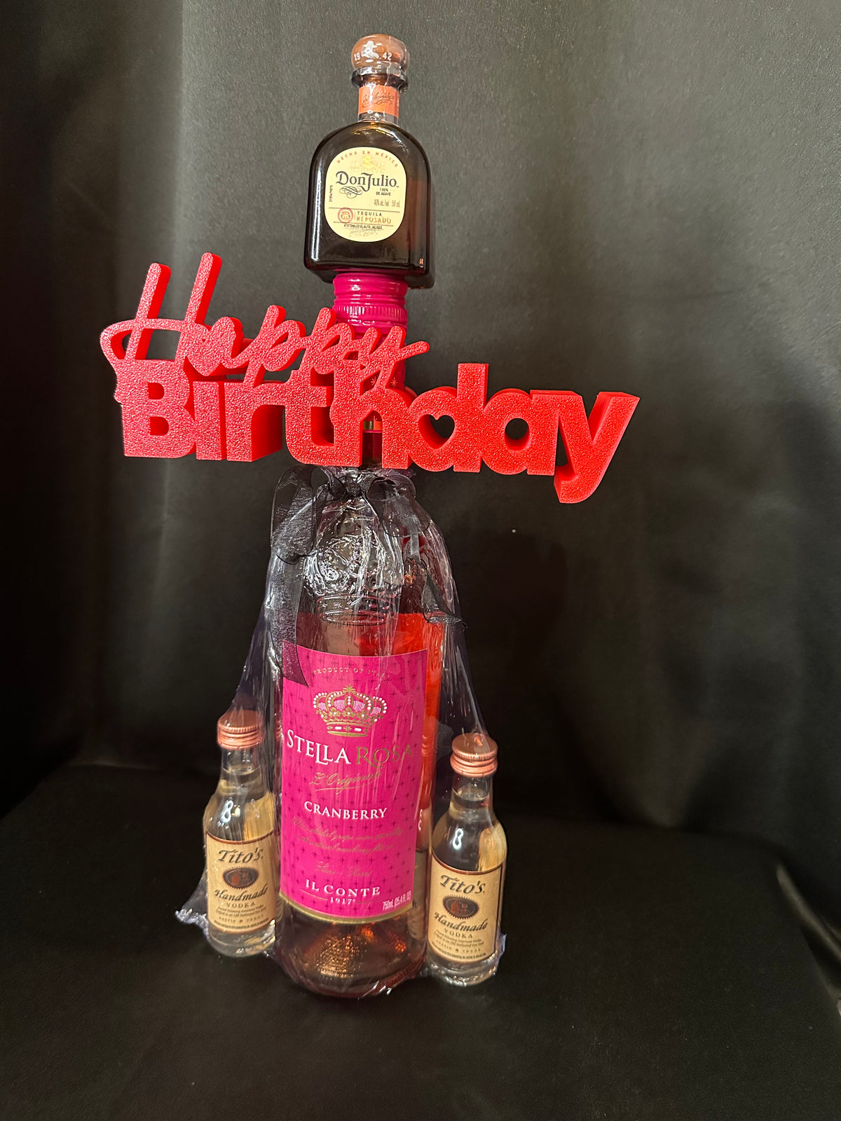 Happy Birthday Wine Topper – Custom Gift