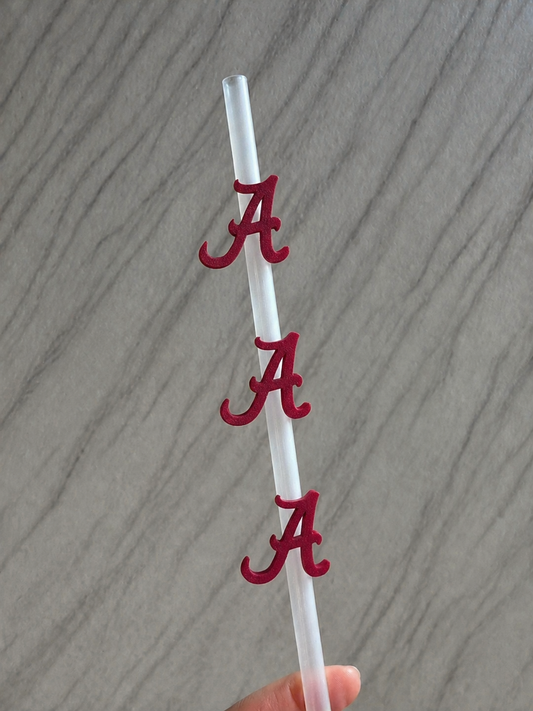 Letter A Straw Topper