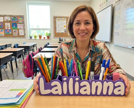 Personalized 3D Printed Name Holder for Desk