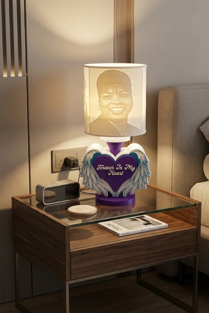 Personalized Memorial Lamp with Custom Photos