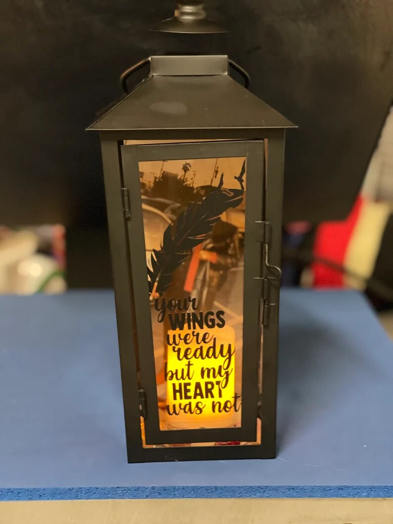Personalized Memorial Lantern with Photo & Engraving