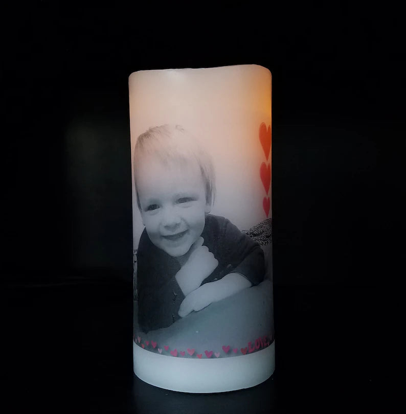Personalized Photo Candle – Custom Memorial Gift