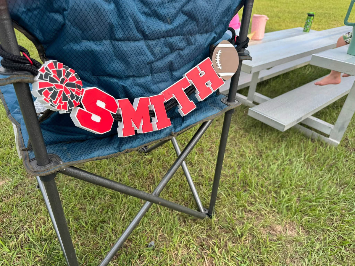 Personalized sports chair charm